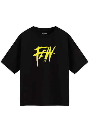 Few Oversized Graphic T-Shirt Black | Fiorren