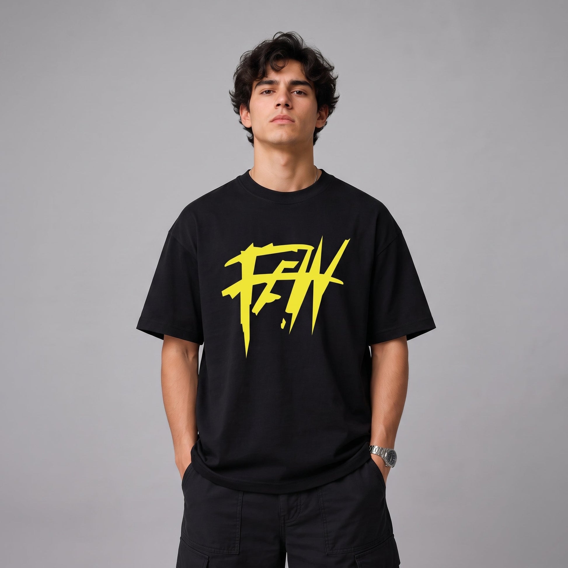 Few Oversized Graphic T-Shirt, model front view, oversized fit | Fiorren