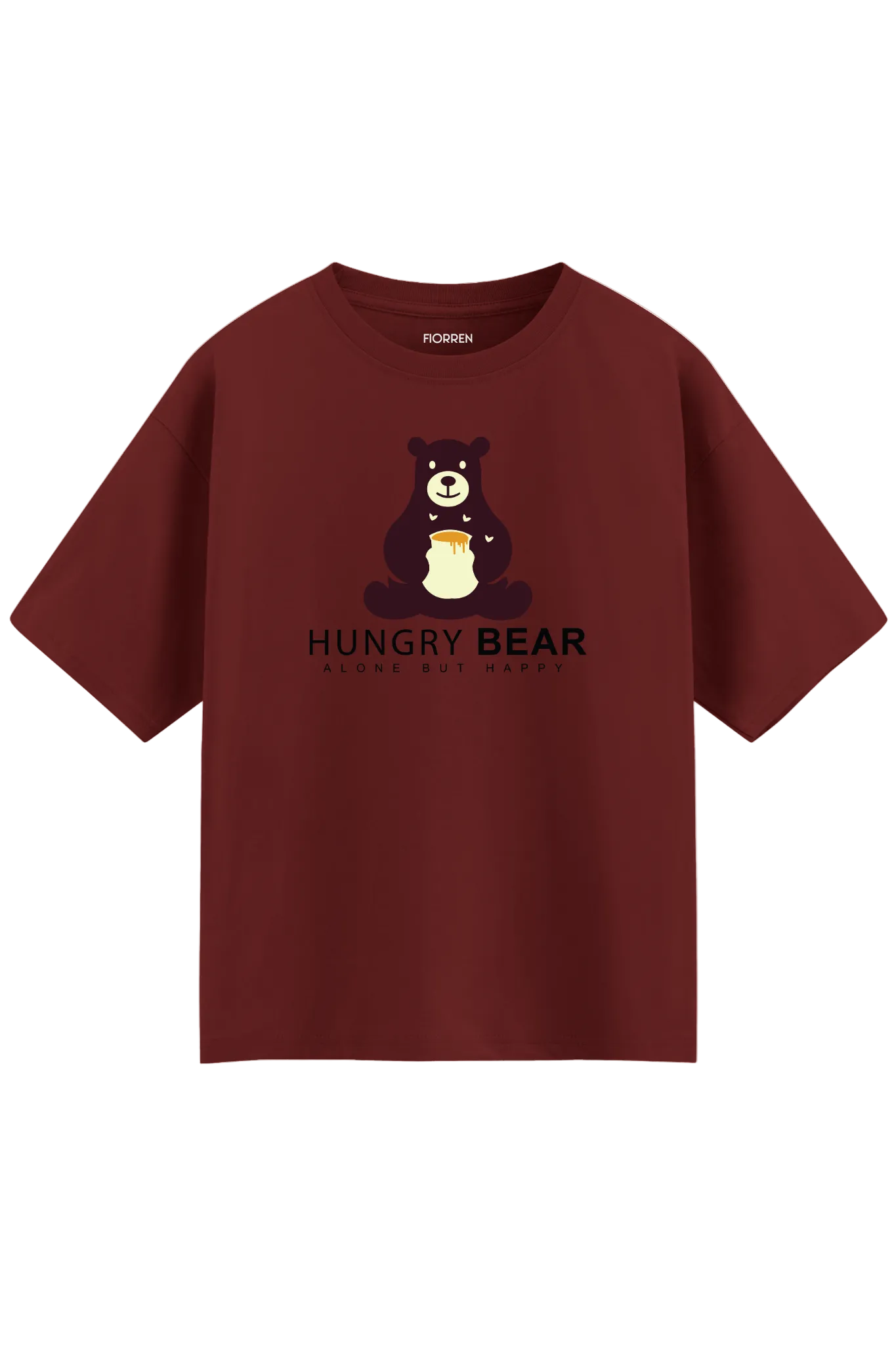 Hungry Bear Tee Maroon | Fiorren
