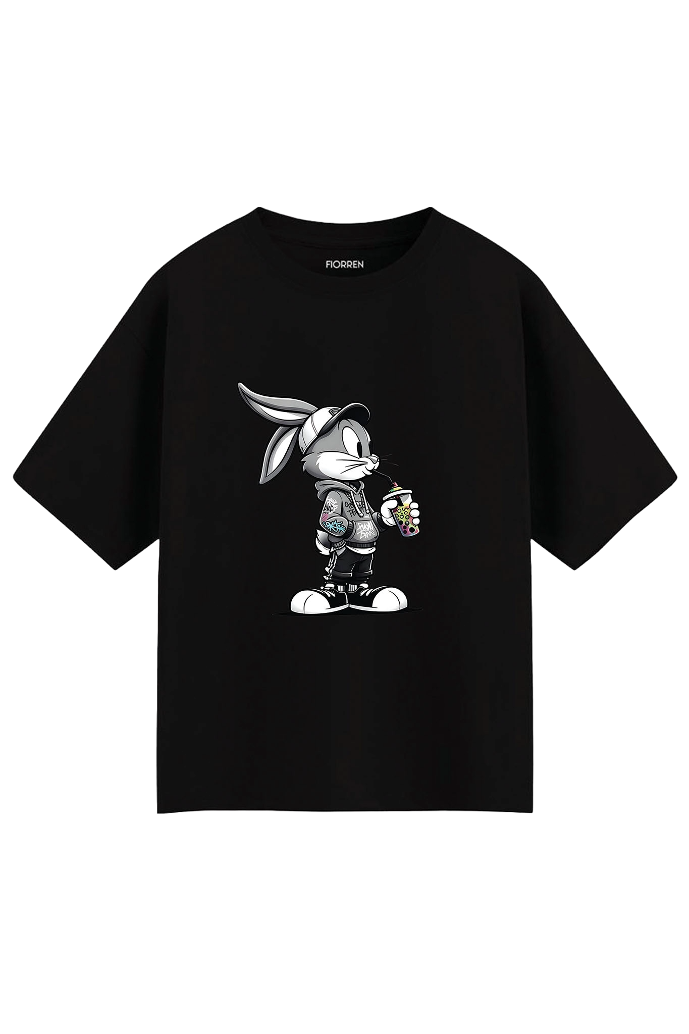 Rabbit Animal Graphic Oversized Tee