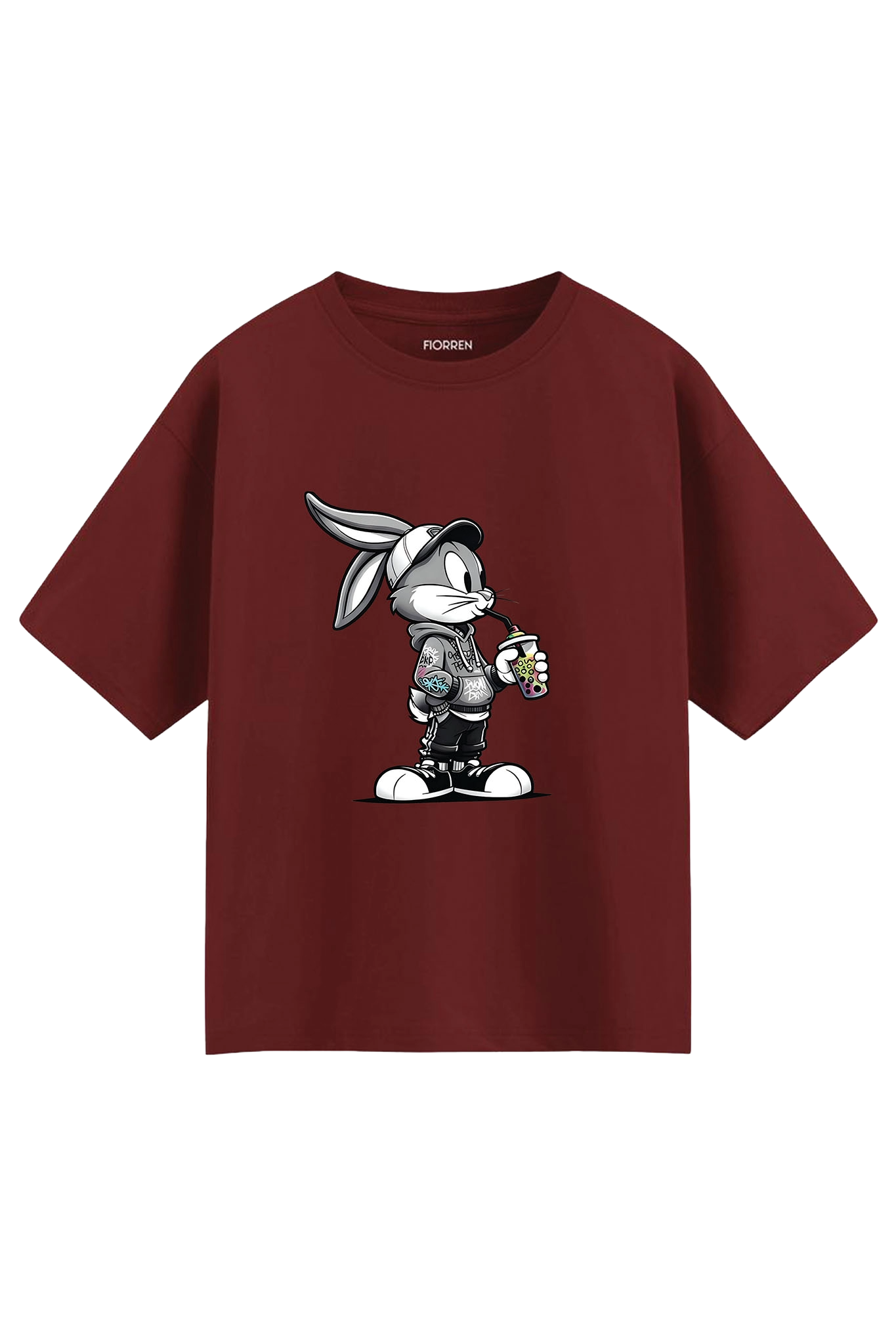 Rabbit Animal Graphic Oversized Tee