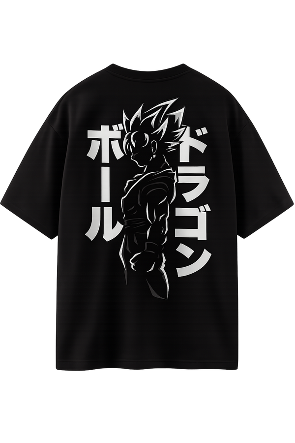 Anime Warrior Back-Print Oversized T-Shirt