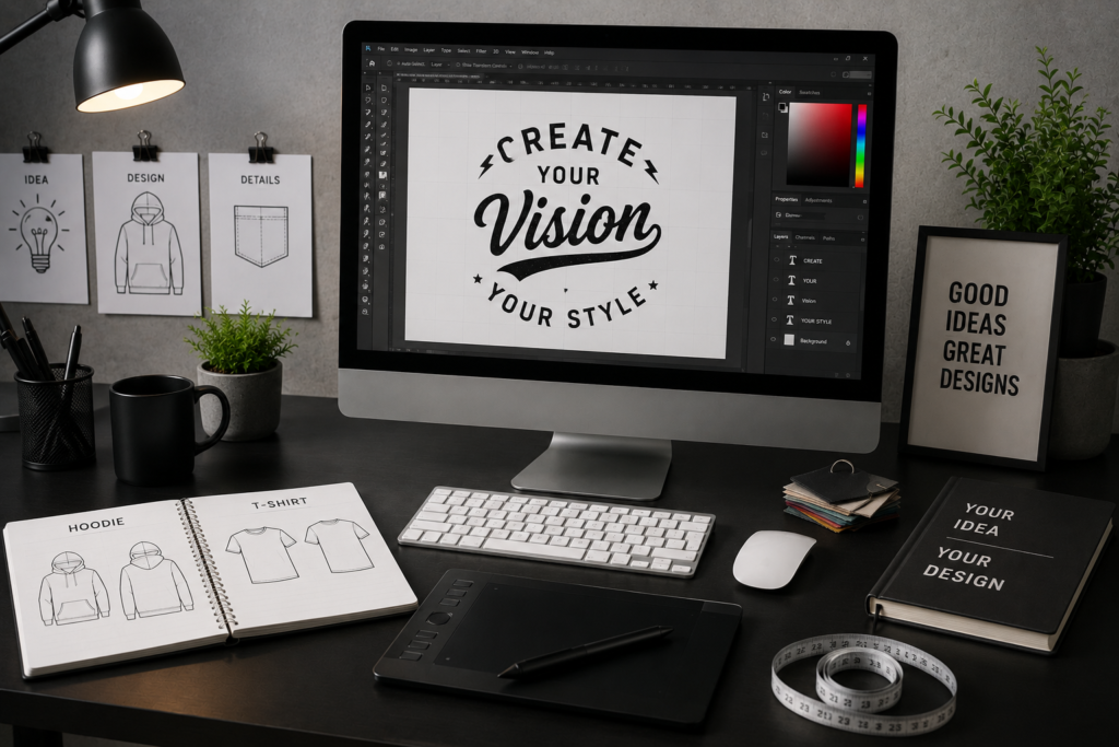 How to design your own custom hoodie or t-shirt with Fiorren Custom Studio
