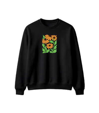 Floral Graphic Oversized Sweatshirt