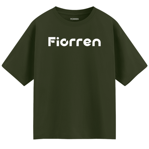 Olive Green Oversized Graphic T-Shirt