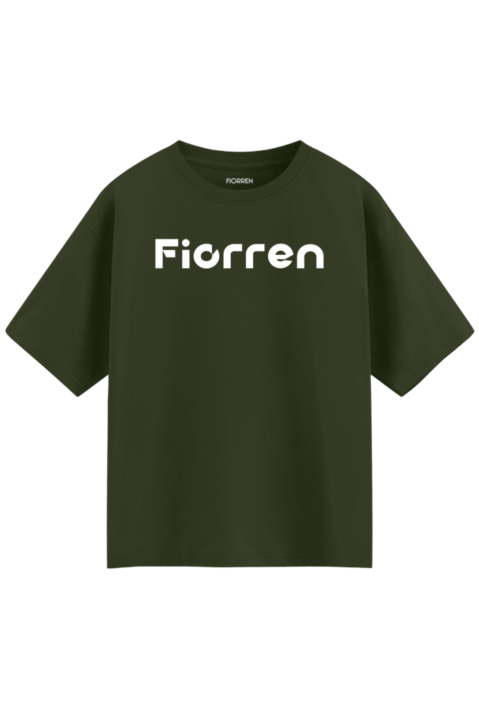 Olive Green Oversized Graphic T-Shirt