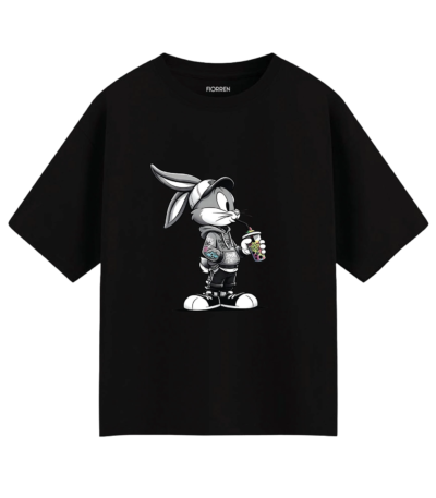 Rabbit Graphic Tee Black