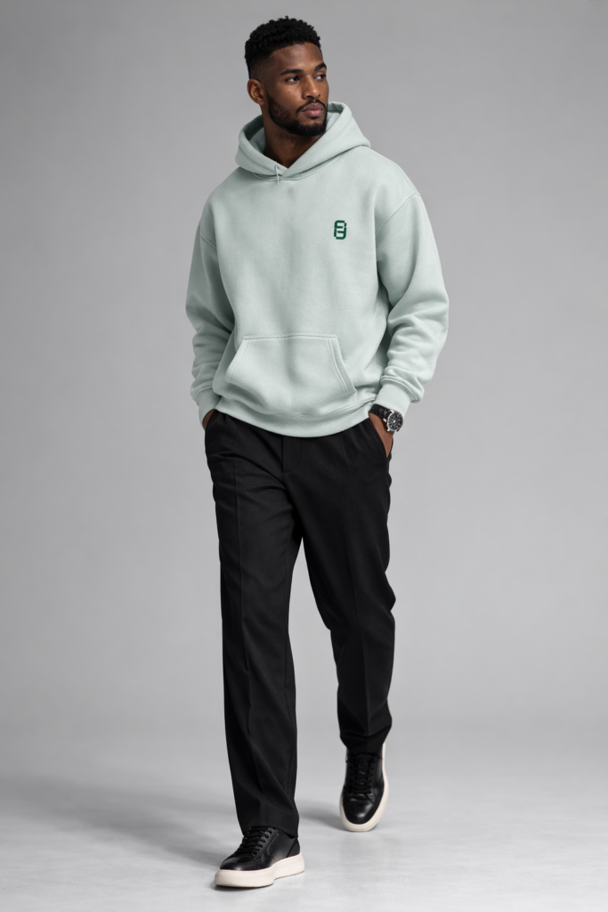 Signature Monogram Hoodie Sage Green