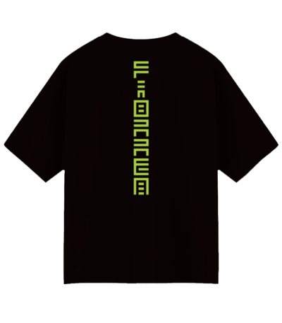Vertical Print Oversized Tee | Fiorren