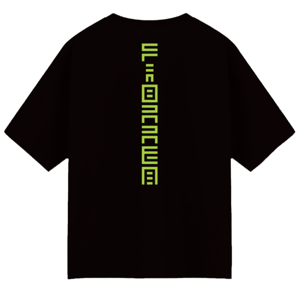 Vertical Print Oversized Tee | Fiorren