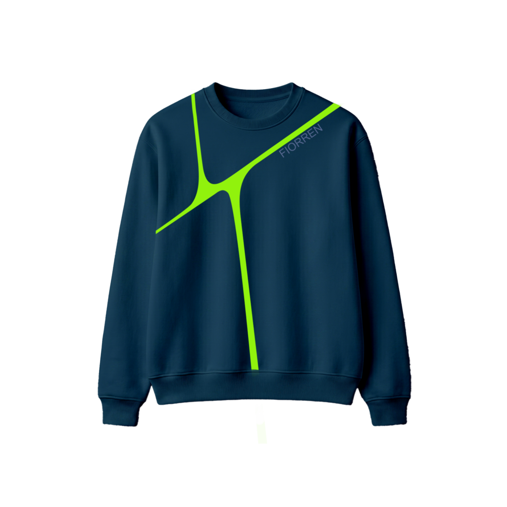 Longline Neon Graphic Oversized Sweatshirt