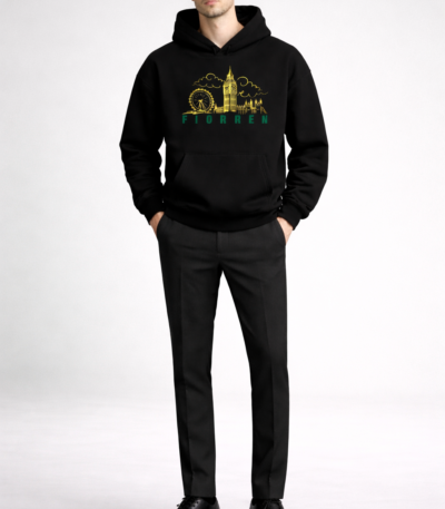 London Skyline Hoodie Black