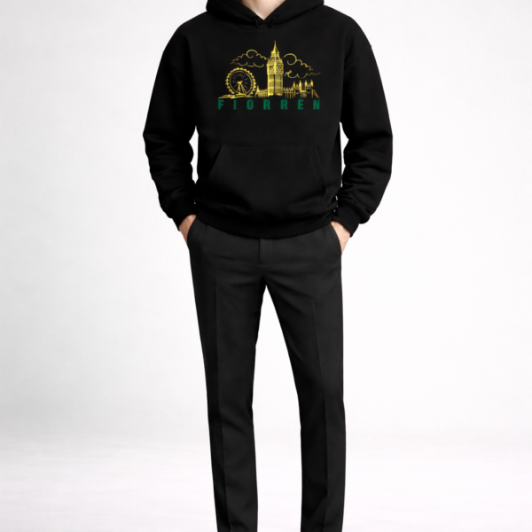 London Skyline Hoodie Black