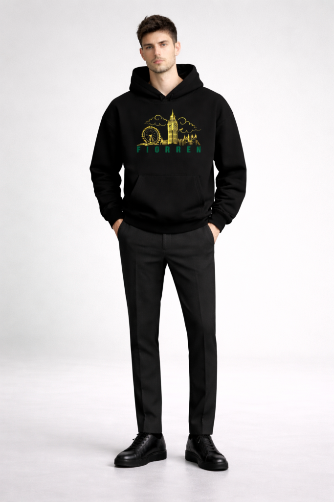 London Skyline Hoodie Black